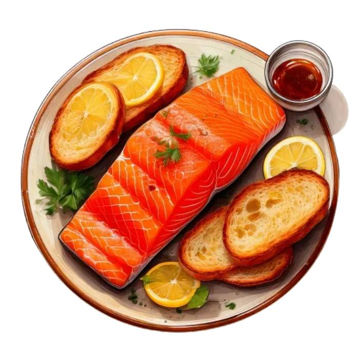 Saumon fumé et ses toasts